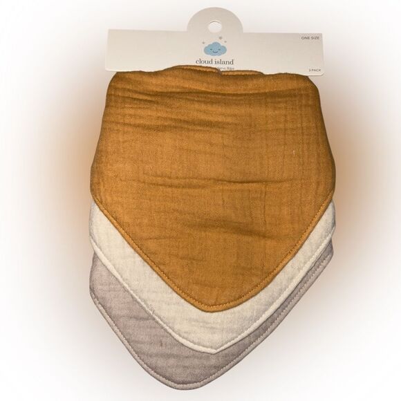Nwt 3 pack Cloud Island bandana bibs - Picture 1 of 1